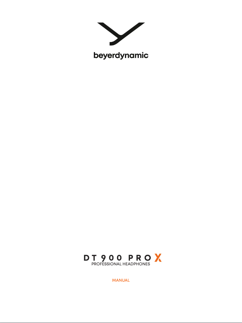 Page n°1 - Mode d'emploi Beyerdynamic DT 900 Pro X