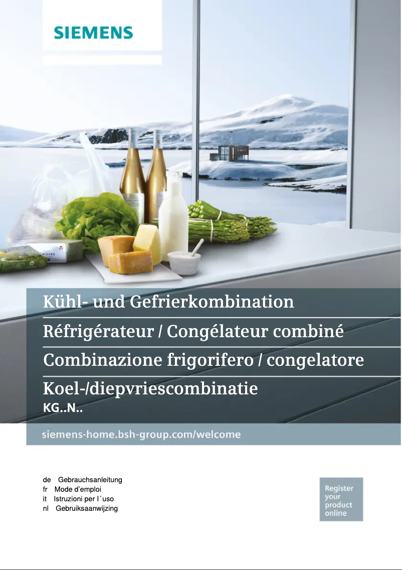 Image de la première page du manuel de l'appareil KG39NXX30