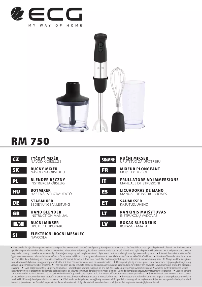 Page 1 de la notice Manuel utilisateur ECG RM 750