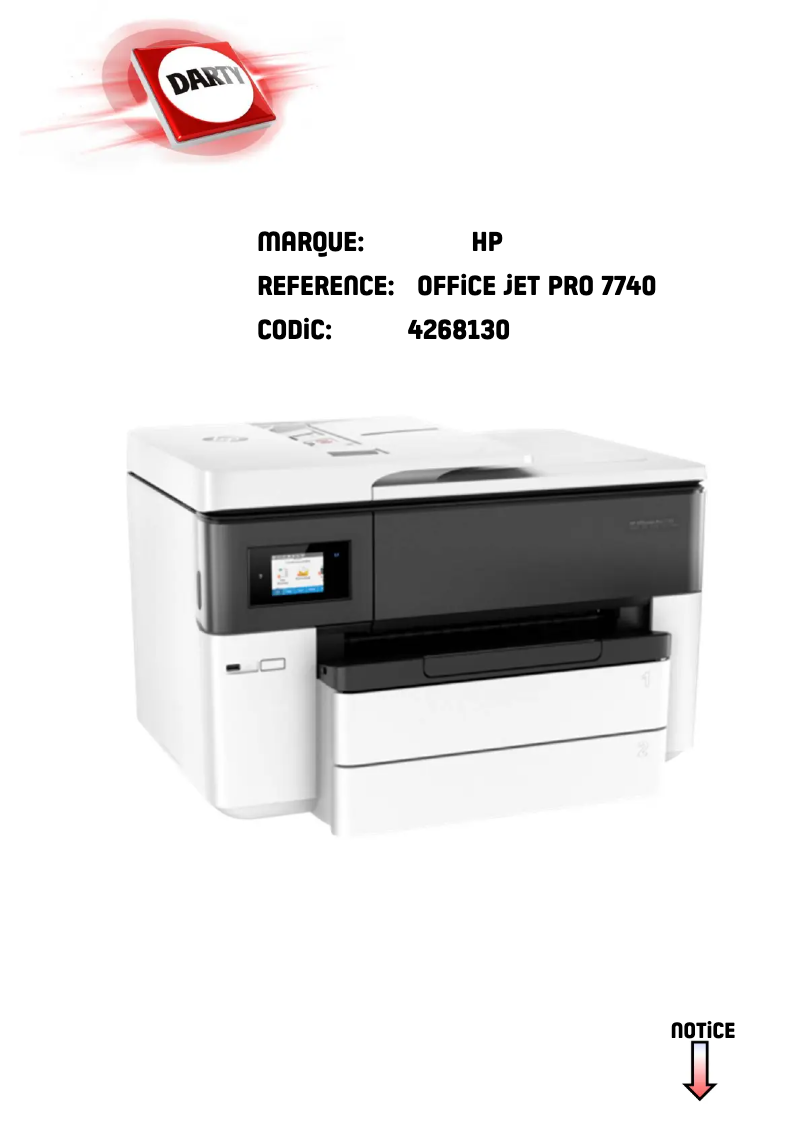 Page n°1 - Manuel utilisateur HP OfficeJet Pro 7740