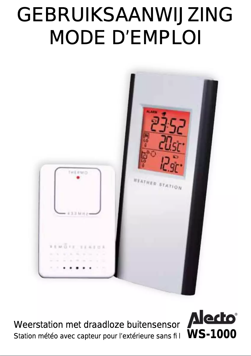 Page n°1 - Manuel utilisateur Alecto WS-1000