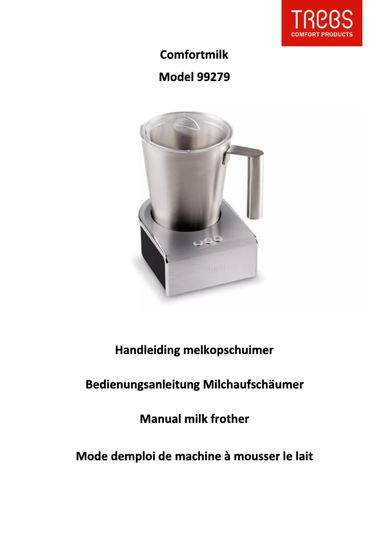 Page 1 de la notice Manuel utilisateur Trebs Comfortmilk 99279