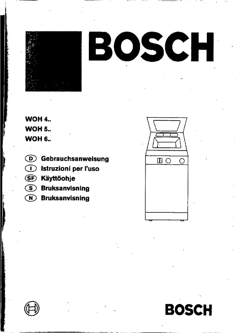 Page 1 de la notice Manuel utilisateur Bosch WOH5210
