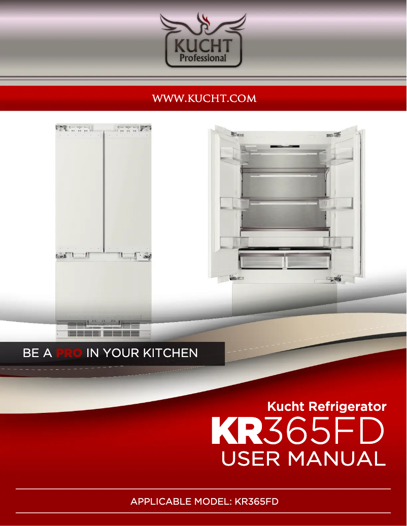 Page 1 de la notice Manuel utilisateur Kucht KR365FD