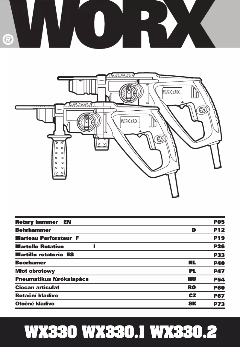 Page n°1 - Manuel utilisateur Worx WX330.1