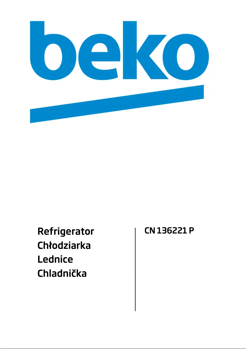 Page n°1 - Manuel utilisateur Beko CN136221P
