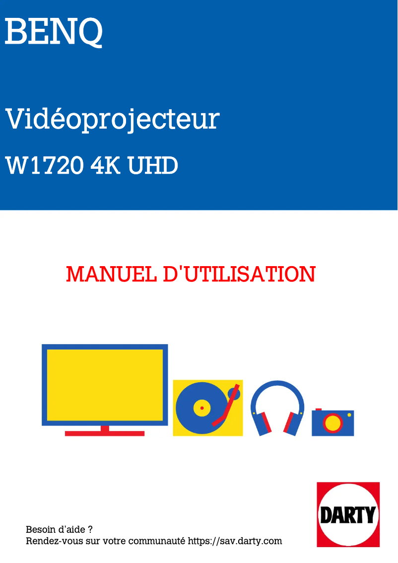 Page n°1 - Manuel utilisateur BenQ W1720
