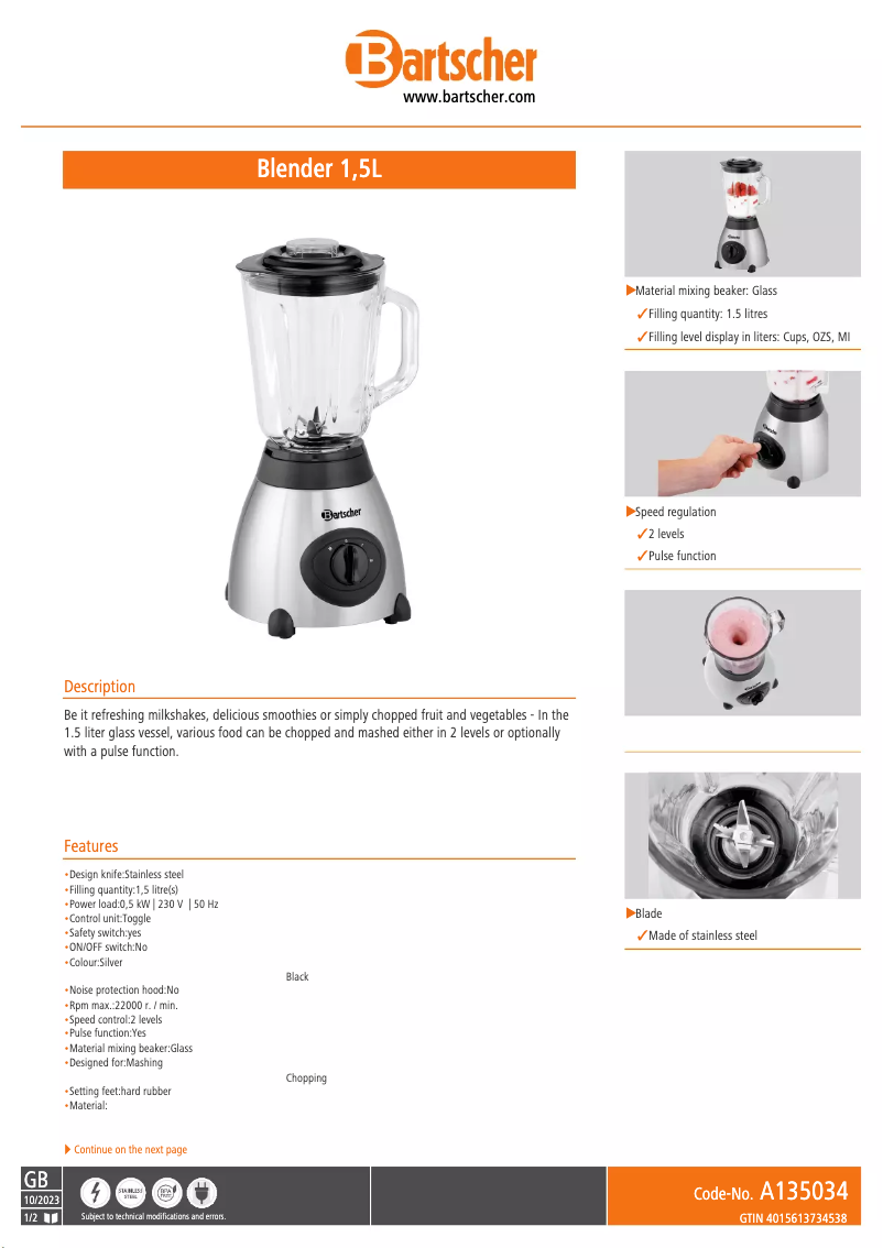 Image de la première page du manuel de l'appareil A135034