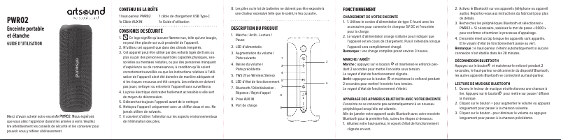 Page 1 de la notice Manuel utilisateur Artsound PWR02