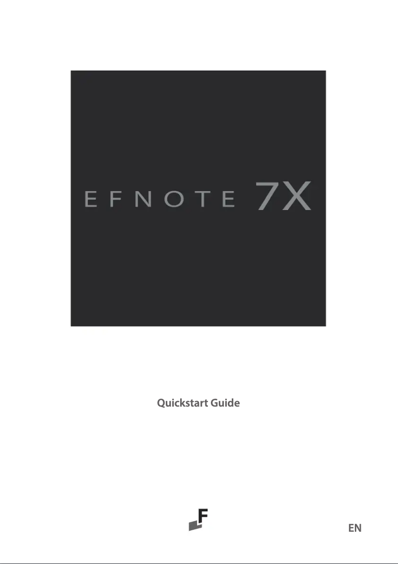 Page 1 de la notice Manuel utilisateur Efnote 7X