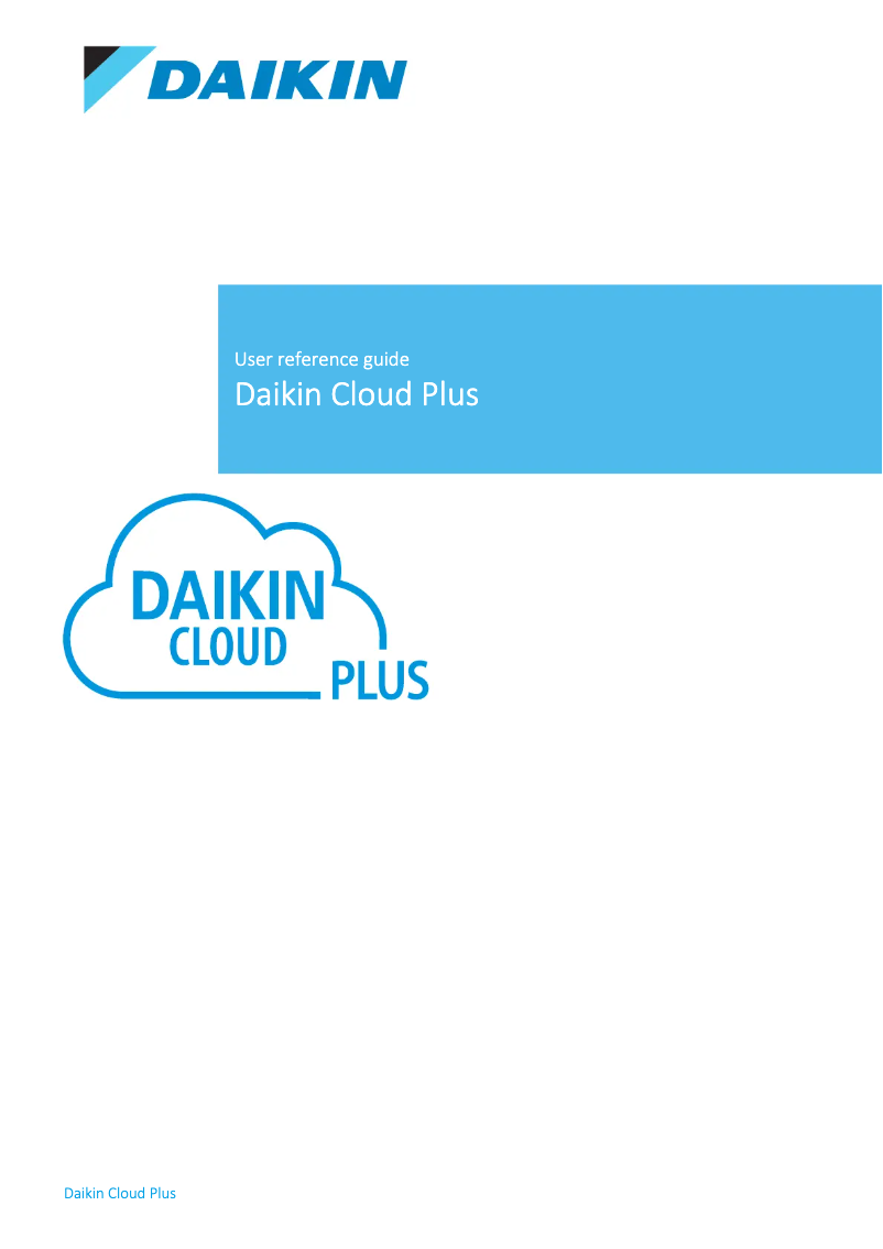 Page 1 de la notice Manuel utilisateur Daikin Cloud Plus