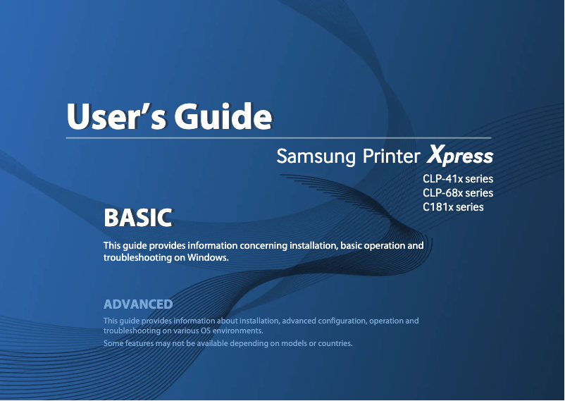 Page n°1 - Manuel utilisateur Samsung Xpress SL-C1810W