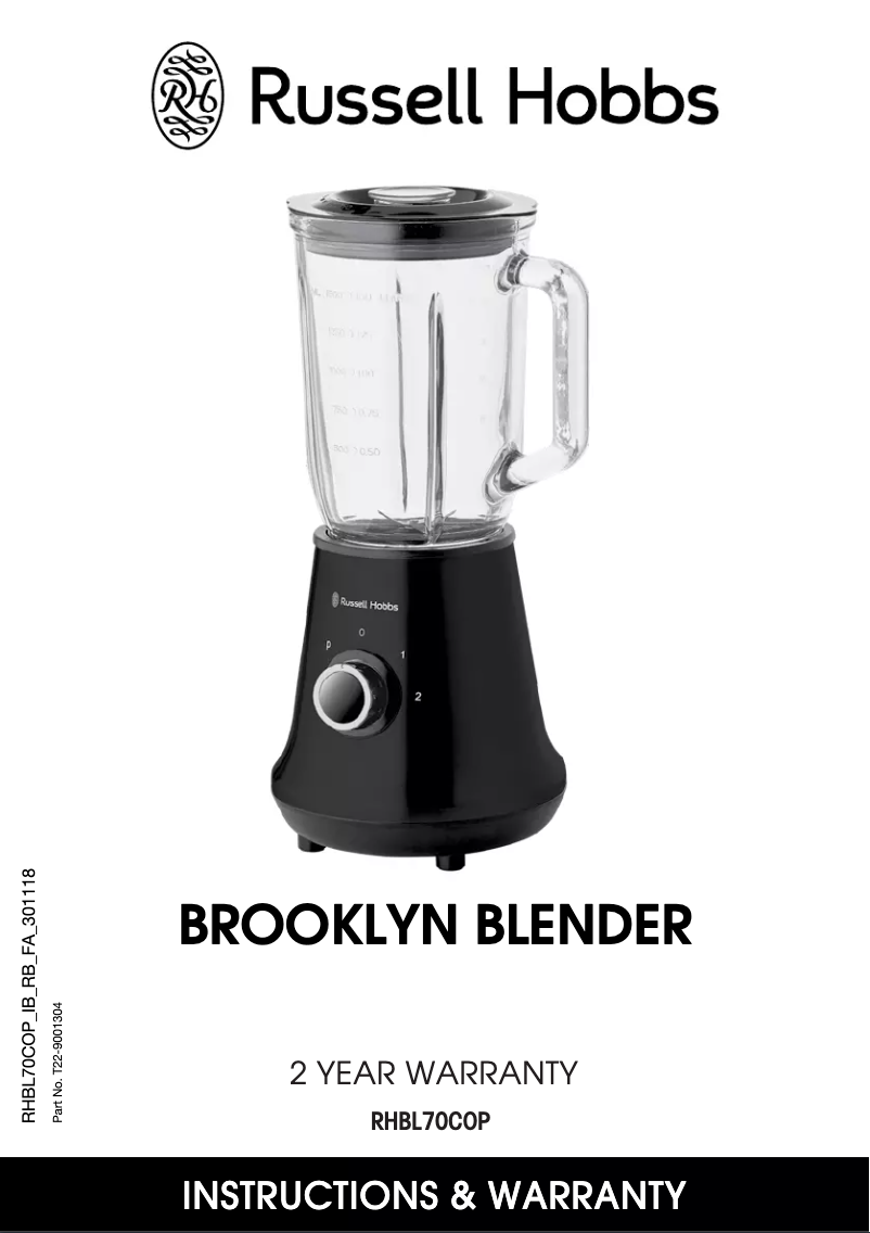 Image de la première page du manuel de l'appareil Brooklyn RHBL70COP