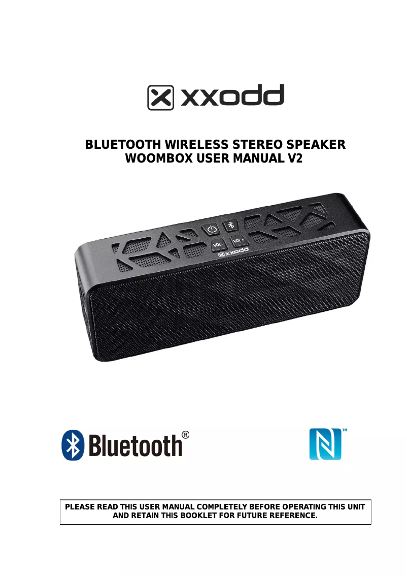 Page n°1 - Manuel utilisateur XXODD WoomBox