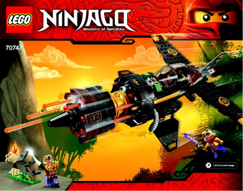 Page 1 de la notice Manuel utilisateur Lego Ninjago 70747