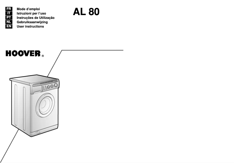 Page n°1 - Manuel utilisateur Hoover AL 80 11