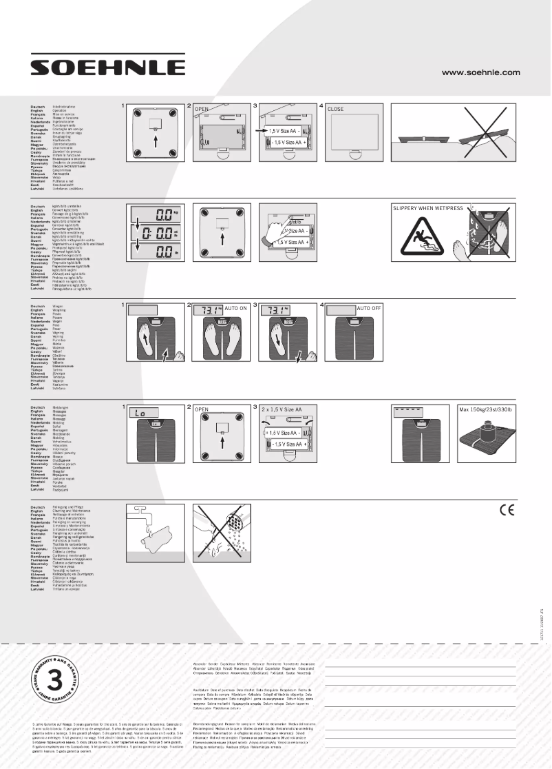 Page 1 de la notice Manuel utilisateur Soehnle Legno