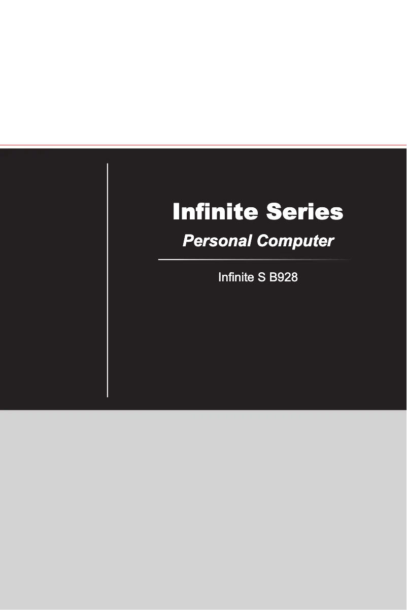 Image de la première page du manuel de l'appareil Infinite S 8RA-032EU