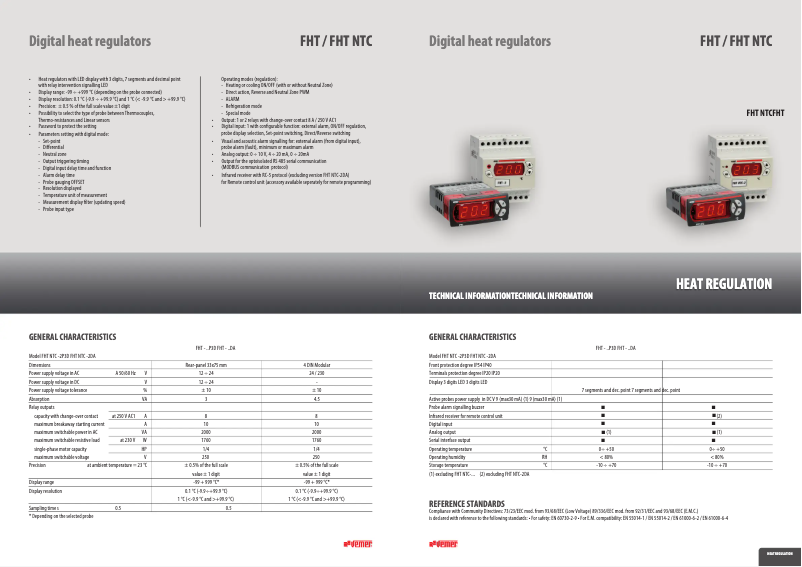 Page n°1 - Fiche technique Vemer FHT-2P3D