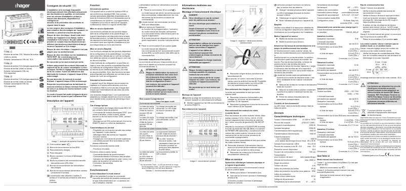 Page n°1 - Instructions / montage Hager TYA610C