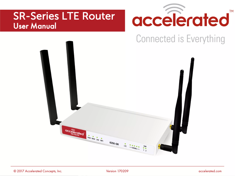 Page 1 de la notice Manuel utilisateur Accelerated 6355-SR