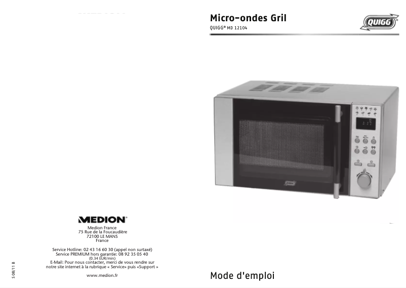 Image de la première page du manuel de l'appareil MD 12104