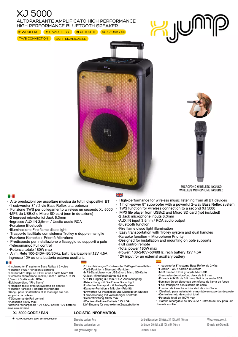 Page n°1 - Manuel utilisateur Trevi X JUMP XJ 5000