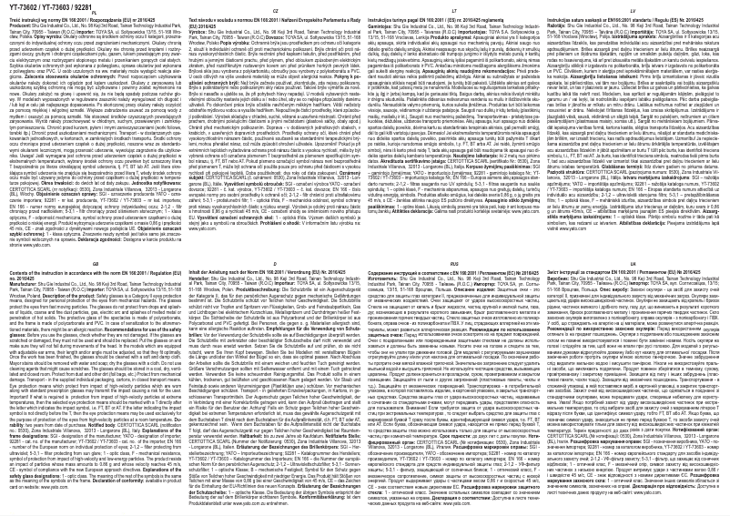 Page 1 de la notice Manuel utilisateur Yato YT-73602