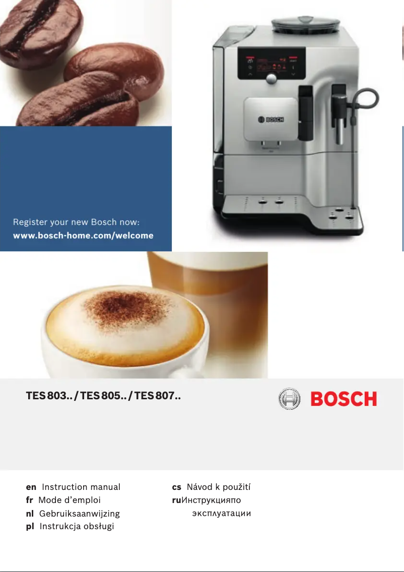 Page n°1 - Manuel utilisateur Bosch TES803M9GB