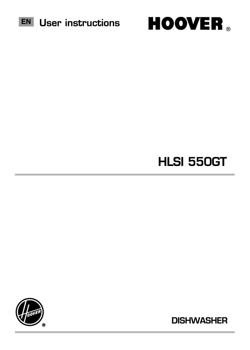 Image de la première page du manuel de l'appareil HLSI 550GT-80