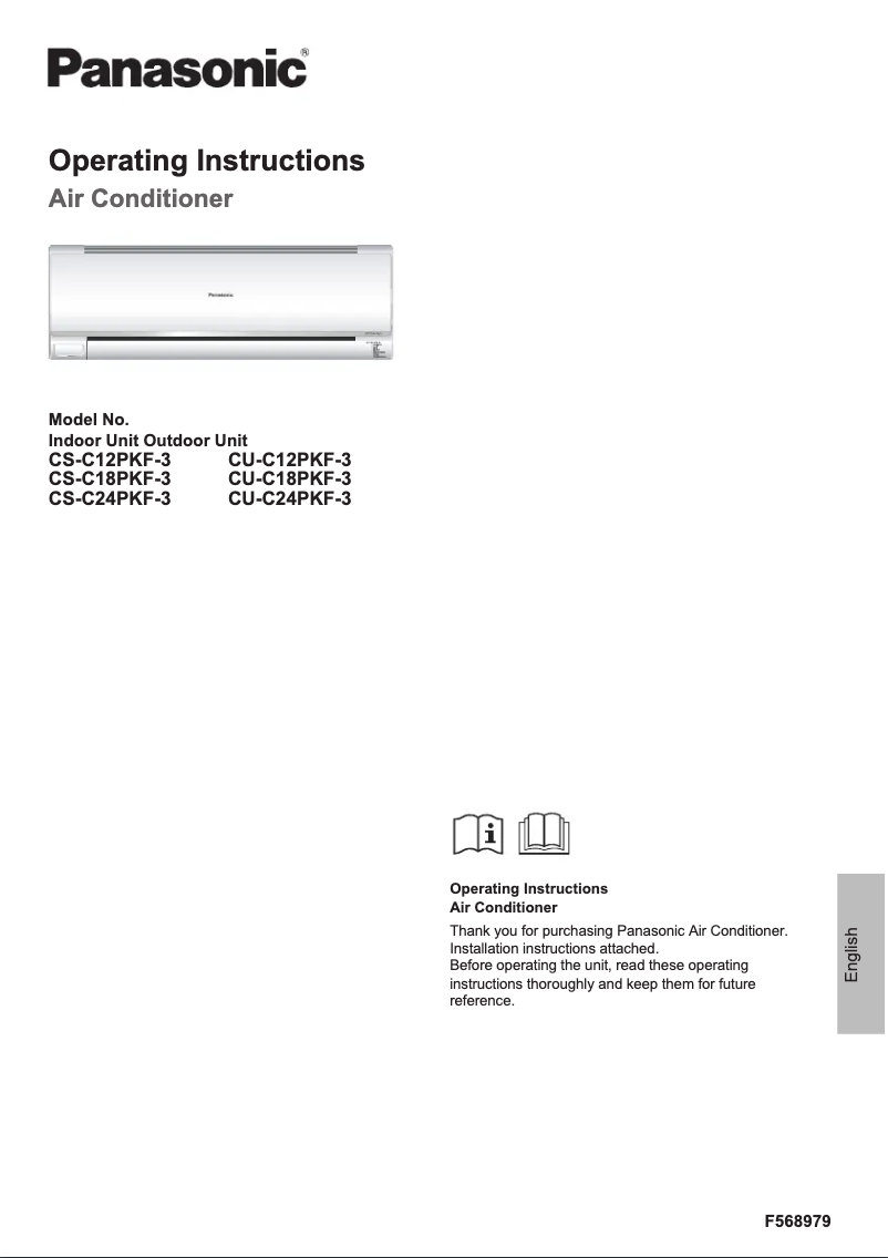 Image de la première page du manuel de l'appareil CS-C12PKF-3