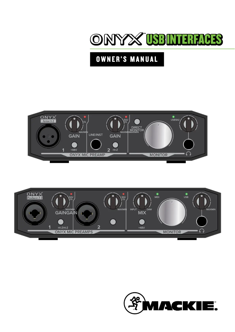 Page n°1 - Manuel utilisateur Mackie Onyx Artist 1-2