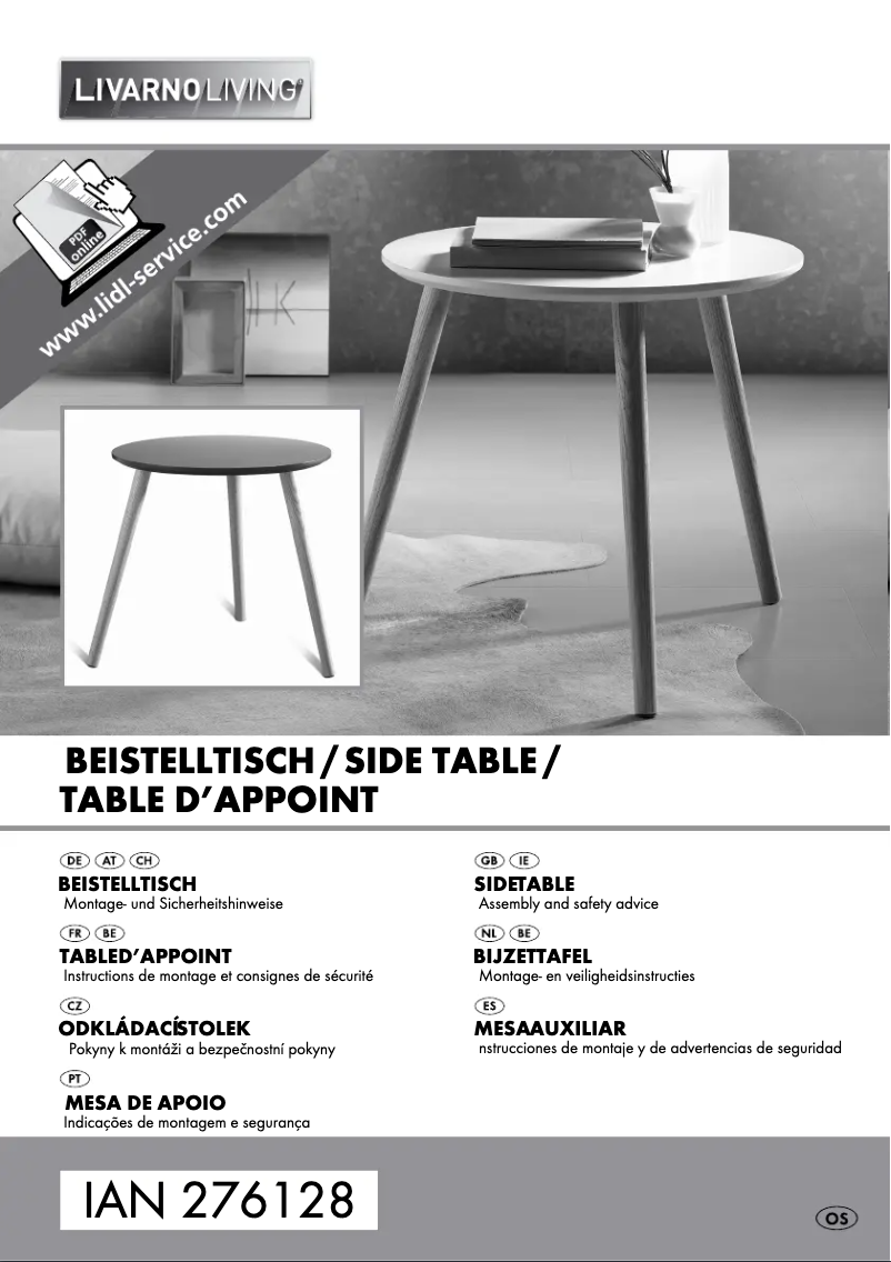 Page 1 de la notice Manuel utilisateur Livarno Lux IAN 276128