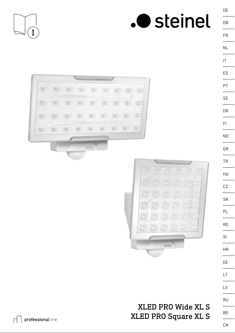 Page 1 de la notice Manuel utilisateur Steinel XLED PRO Square XL S