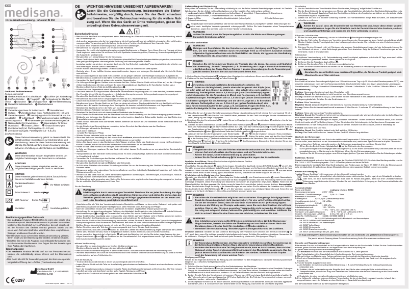 Image de la première page du manuel de l'appareil IN 550 Pro