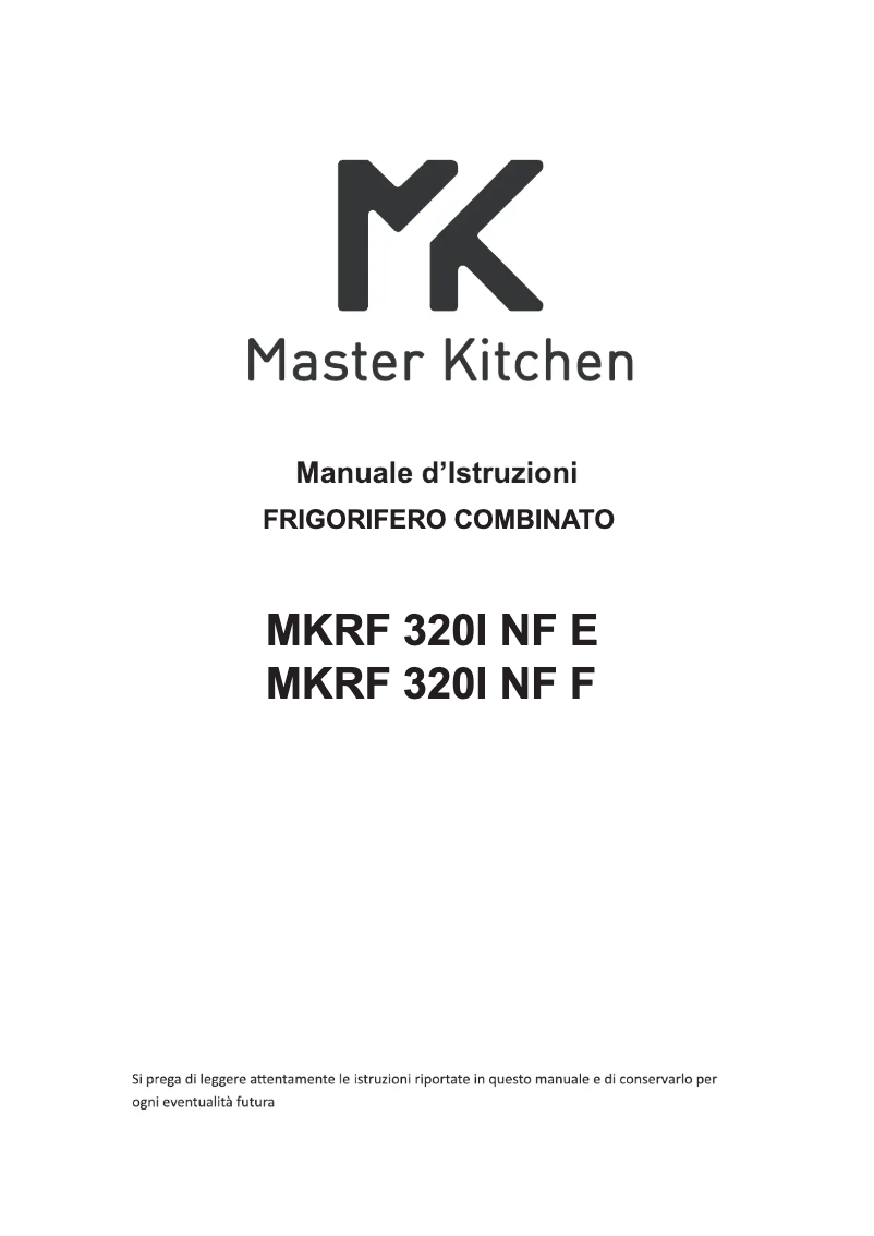 Page 1 de la notice Manuel utilisateur Master Kitchen MKRF 320I NF E