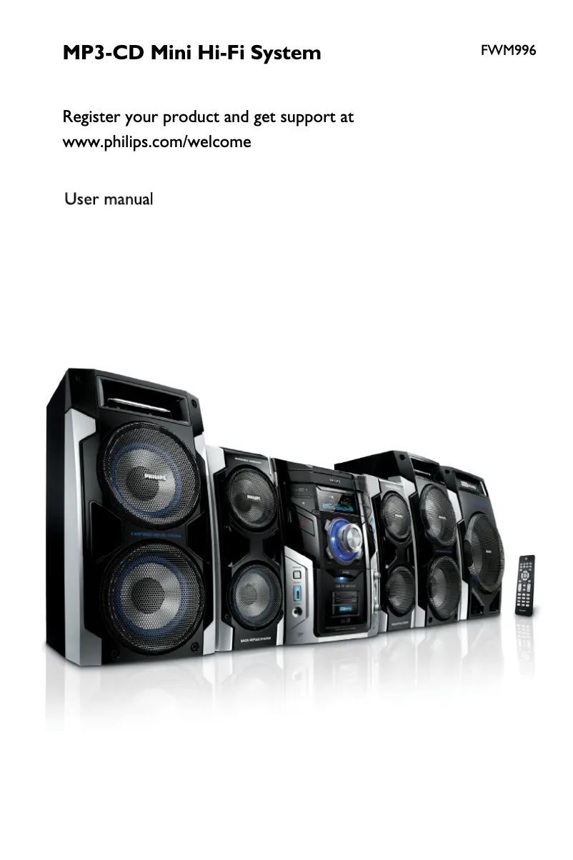 Image de la première page du manuel de l'appareil FWM996X