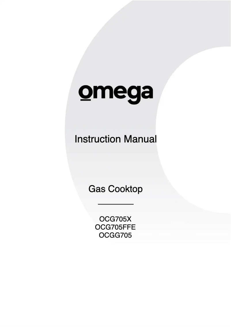 Page n°1 - Manuel utilisateur Omega OCG705X