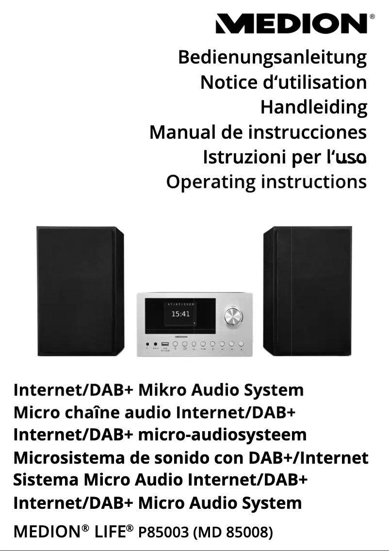 Image de la première page du manuel de l'appareil LIFE P85003 (MD 85008)