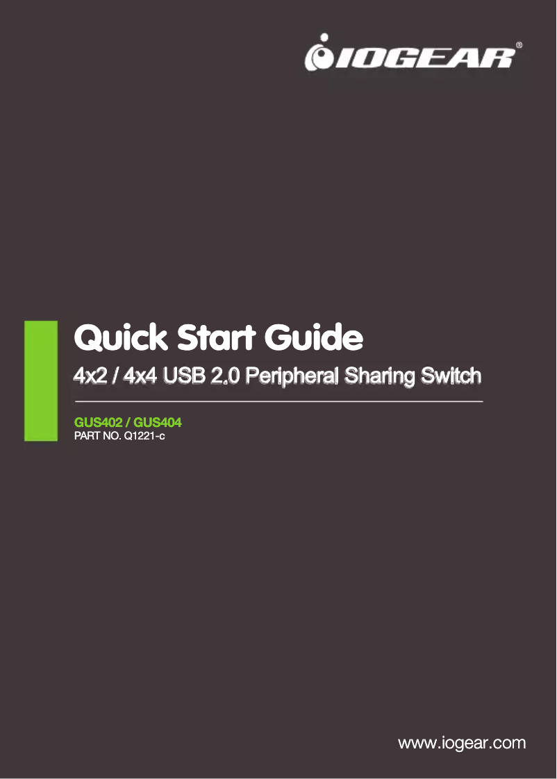 Page n°1 - Manuel utilisateur iogear GUS402