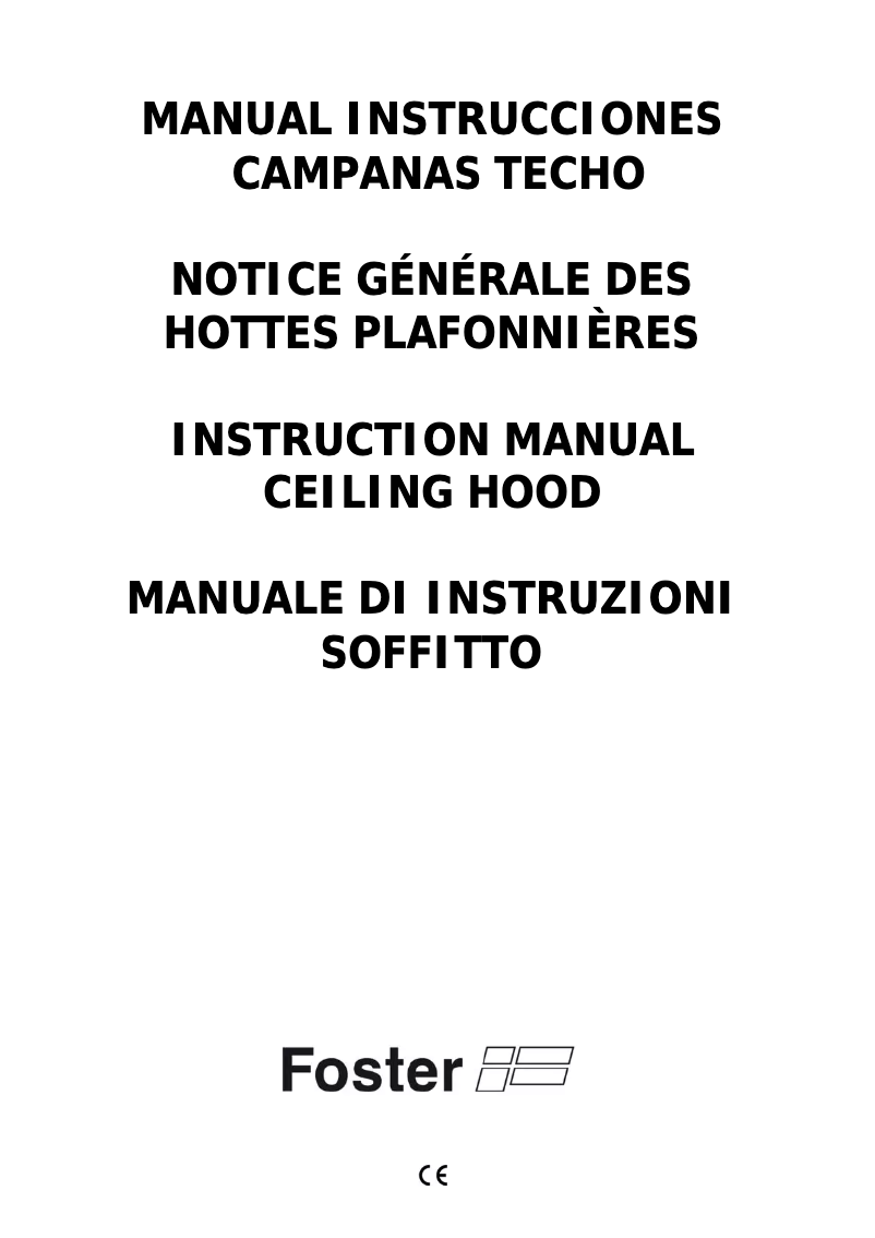 Página 1 del manual Manual de usuario Foster 2518 000