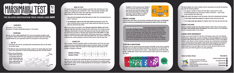 Image de la première page du manuel de l'appareil Marshmallow Test