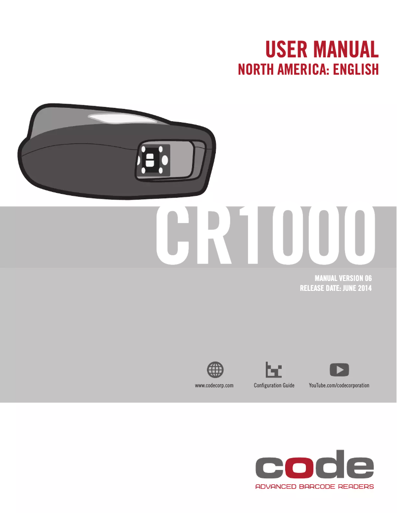 Página 1 del manual Manual de usuario Code Reader 1000