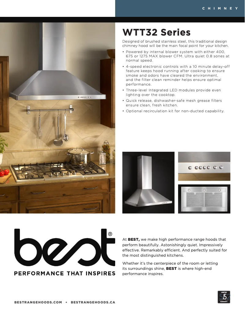 Page n°1 - Fiche technique Best WTT32I30SB