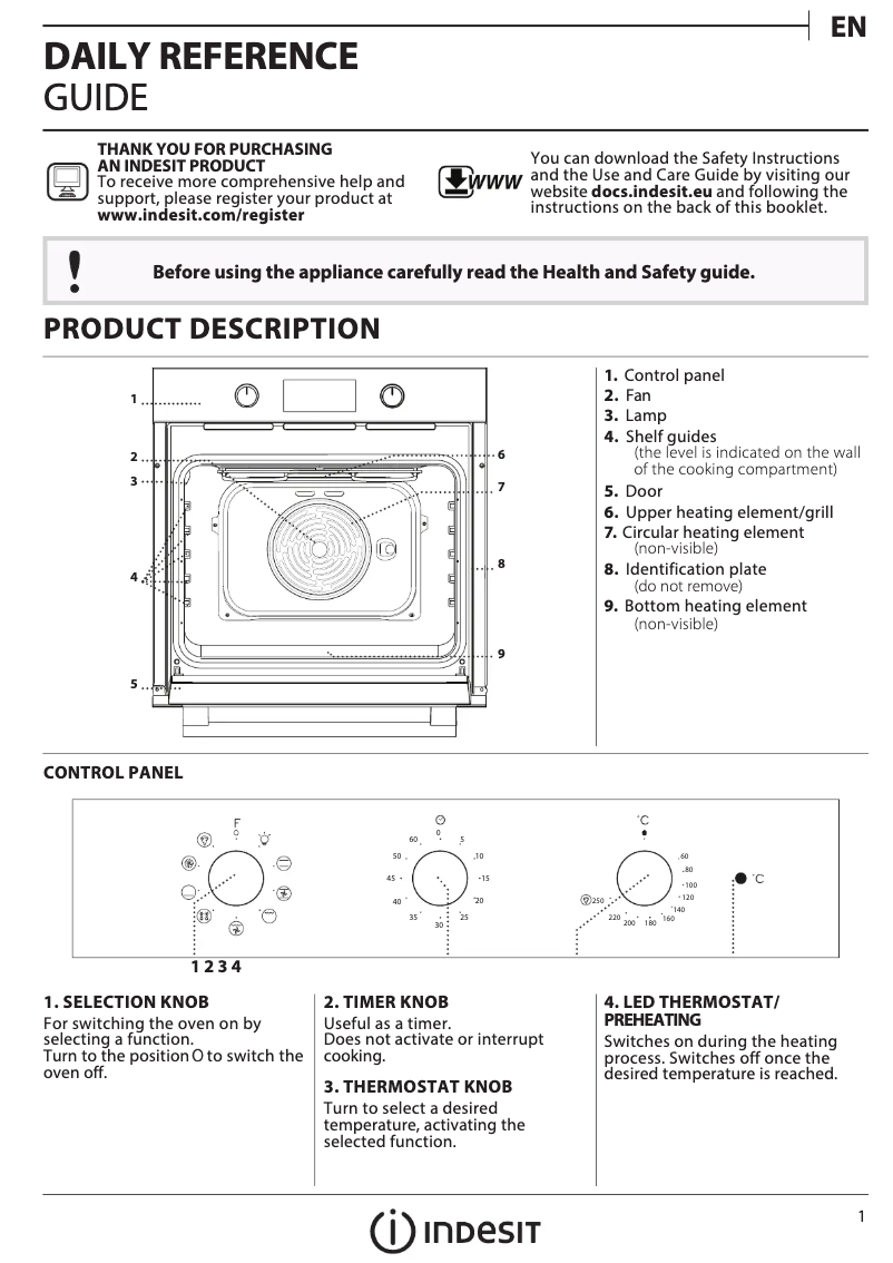 Página 1 del manual Manual de usuario Indesit IFW3534HIXAUS