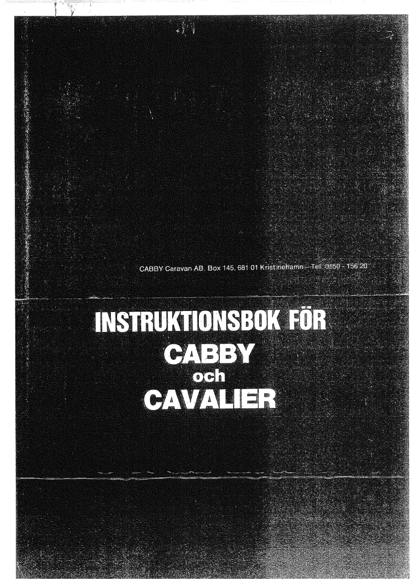 Page n°1 - Manuel utilisateur Cabby 1978