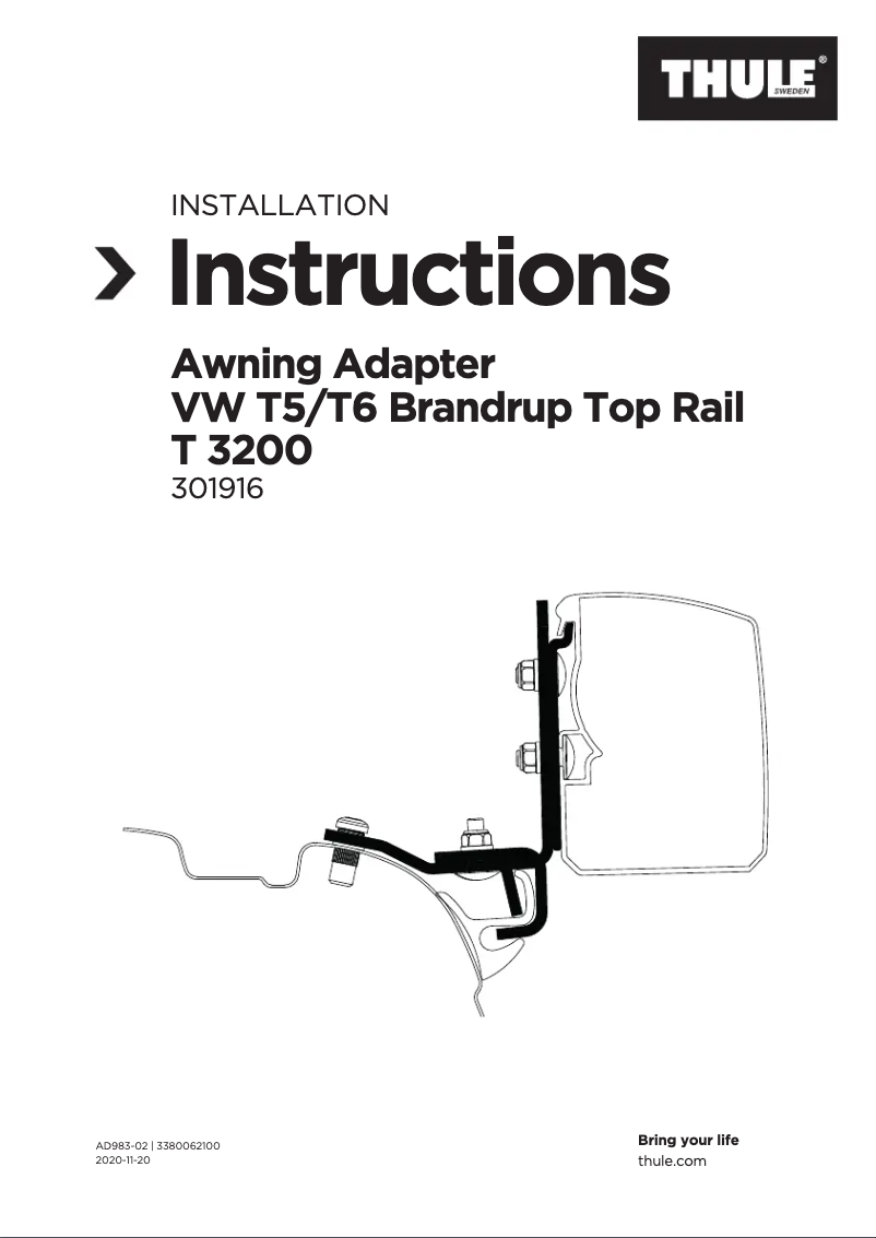 Page 1 de la notice Manuel utilisateur Thule Adapter 301952