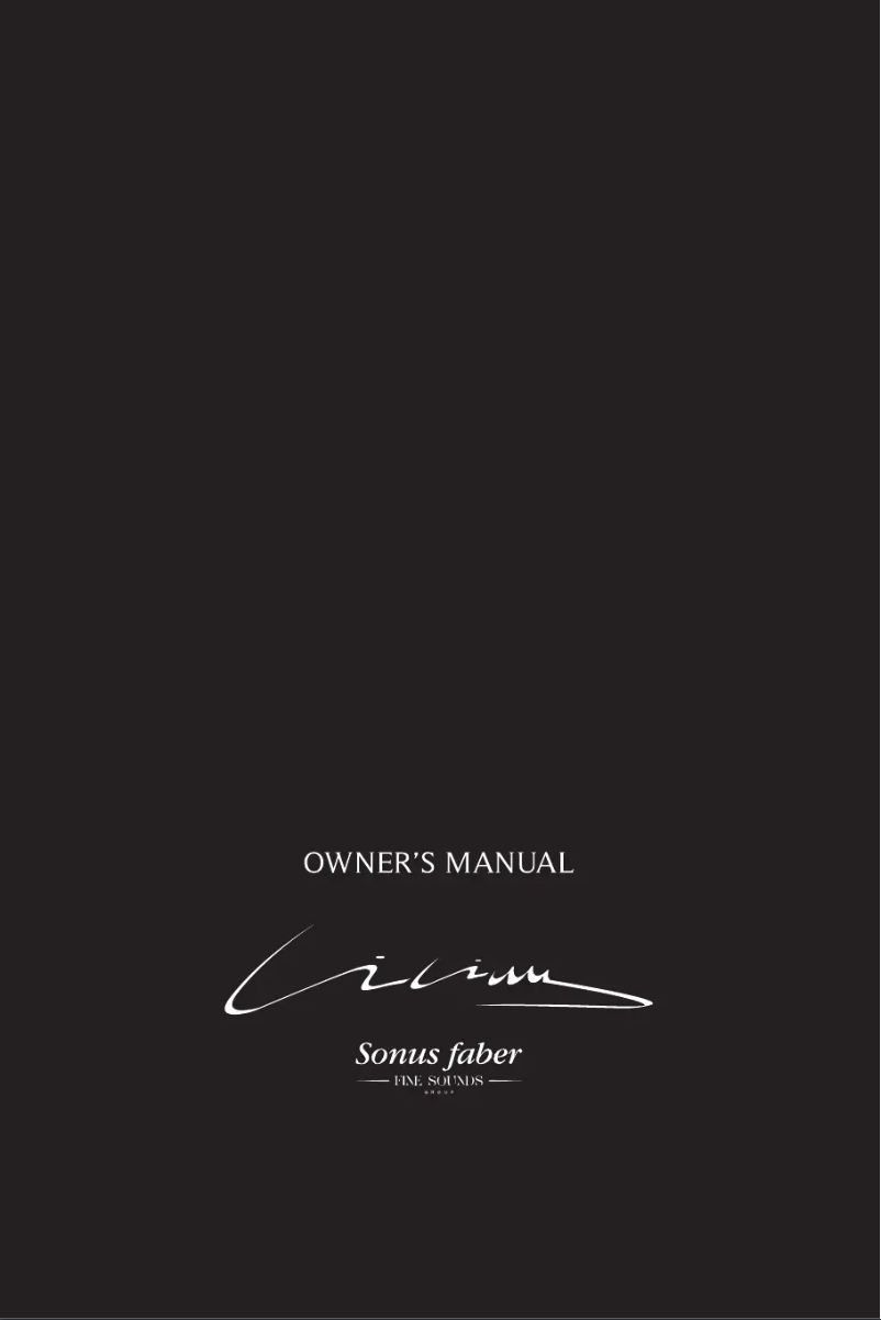 Page n°1 - Manuel utilisateur Sonus Faber Lilium
