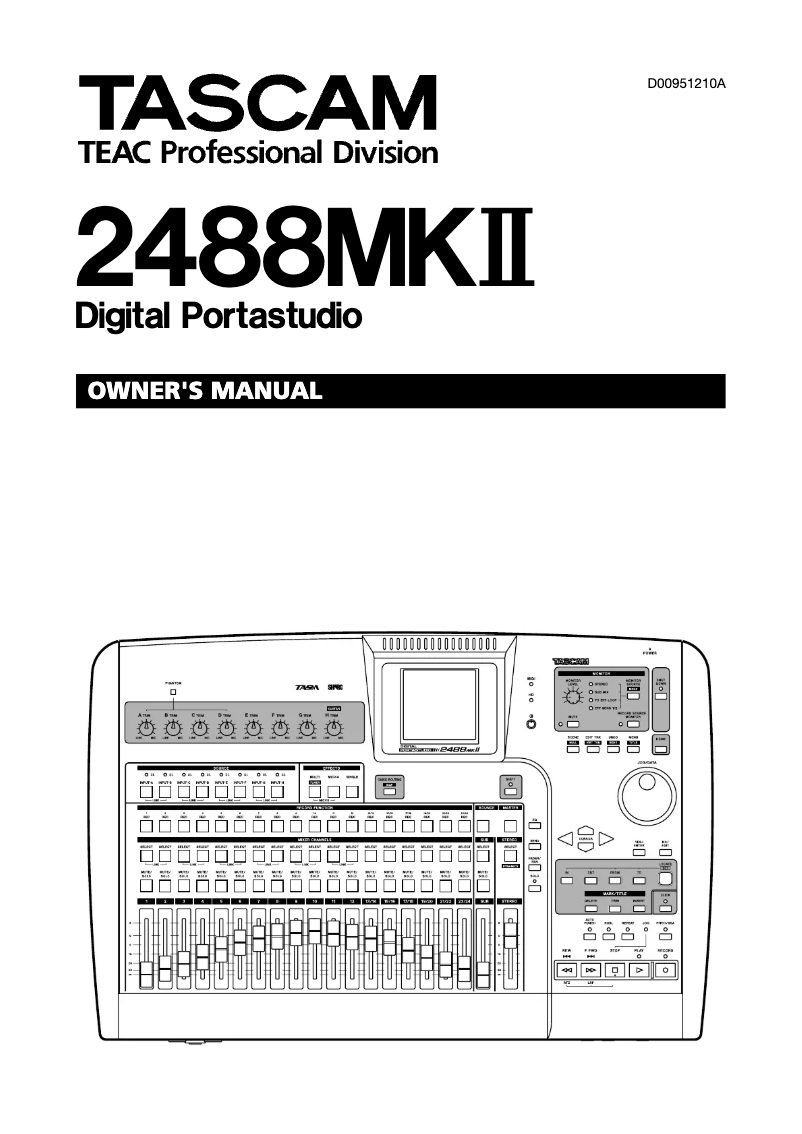 Page 1 of the manual User Manual Tascam 2488mkII
