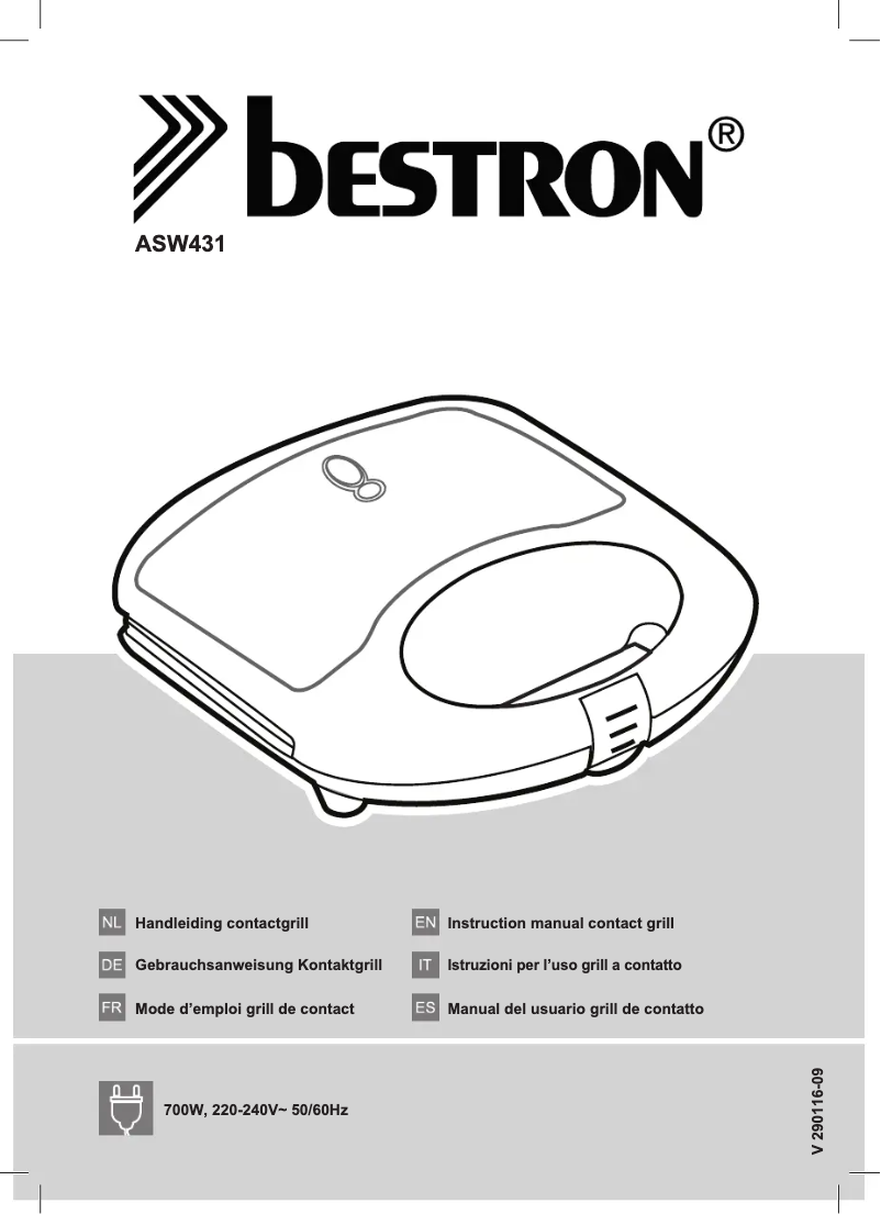 Page 1 de la notice Manuel utilisateur Bestron ASW431
